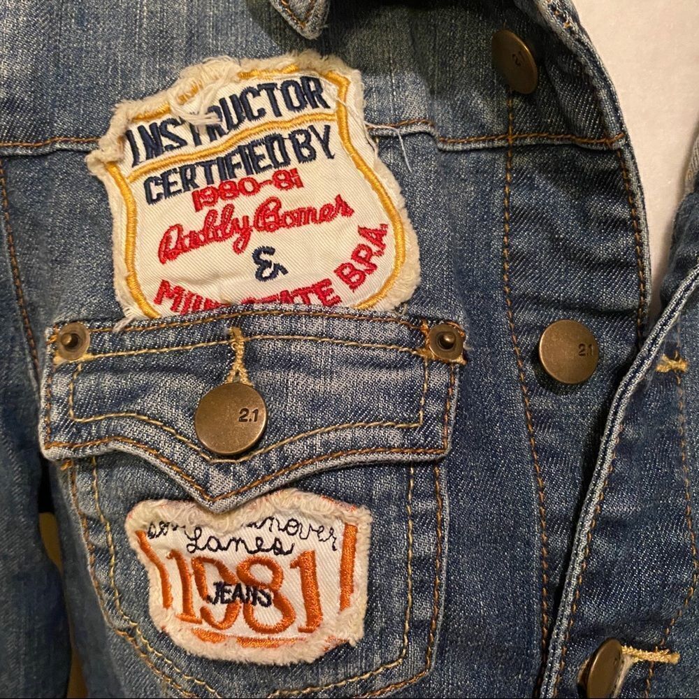 2.1 Blue Jean Jacket Girls Size Large - Picture 15 of 15